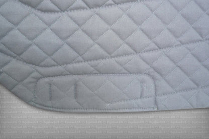EquineLux Sweat-Wicking™ non-slip saddle pad with sheepskin trim and cotton lining (no pockets)