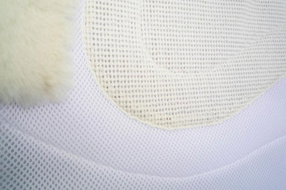 EquineLux Sweat-Wicking™ non-slip saddle pad with sheepskin trim and cotton lining (no pockets)