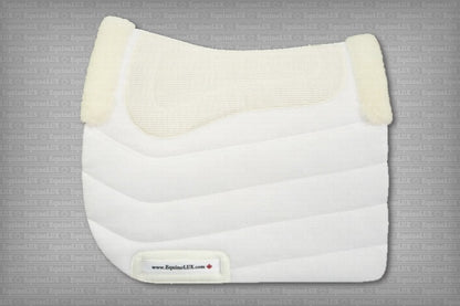 EquineLux PRESSURE-RELIEVING™ saddle pad with sheepskin lining and rolls (no pockets)