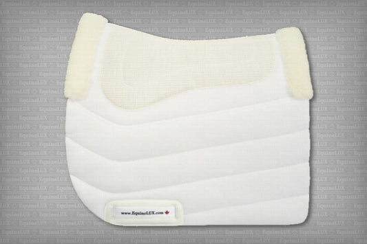 EquineLux PRESSURE-RELIEVING™ saddle pad with sheepskin lining and rolls (no pockets)