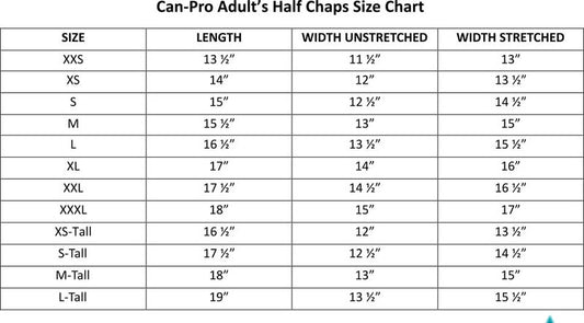 Can-Pro Leather Half Chaps