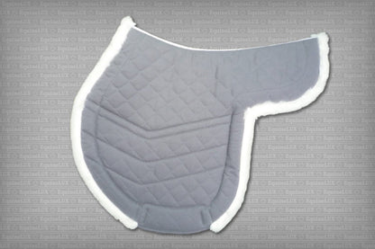 EquineLux Easy-Adjustable™ saddle pad with fleece contour roll, cotton lining and pockets for shims: (2 colours available)