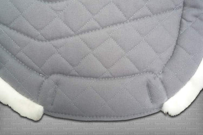 EquineLux Easy-Adjustable™ saddle pad with fleece contour roll, cotton lining and pockets for shims: (2 colours available)