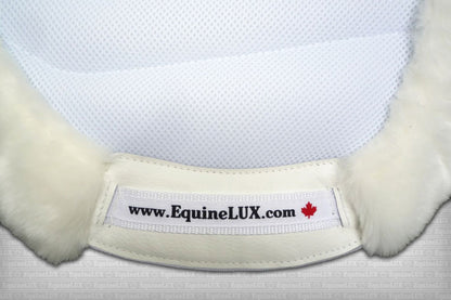 EquineLux Easy-Adjustable™ saddle pad with fleece contour roll, cotton lining and pockets for shims: (2 colours available)