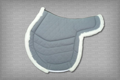 EquineLux Edge-Contoured™ saddle pad with fleece contour roll and cotton lining (no pockets)