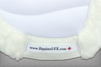 EquineLux Edge-Contoured™ saddle pad with fleece contour roll and cotton lining (no pockets)