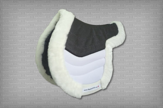 EquineLux Edge-Contoured™ saddle pad with fleece contour roll and cotton lining (no pockets)