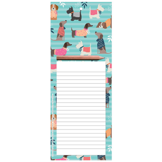 Otter House Magnetic Memo Pad - Dogs in Sweaters