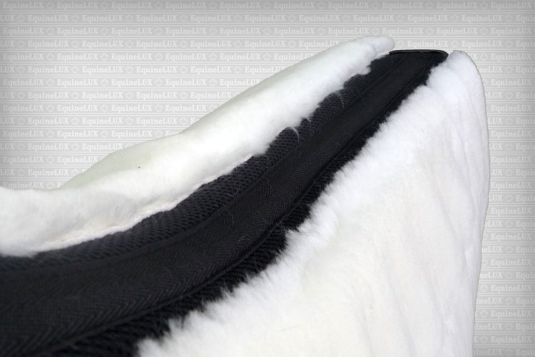 Equine-Lux Cross-Country Sheepskin Half Pads with Pommel/Cantle Rolls and POCKETS FOR SHIMS