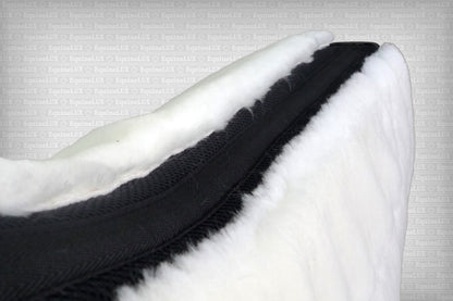 Equine-Lux Cross-Country Sheepskin Half Pads with Pommel/Cantle Rolls and POCKETS FOR SHIMS