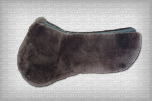 Equine-Lux Cross-Country Sheepskin Half Pads with Pommel/Cantle Rolls and POCKETS FOR SHIMS