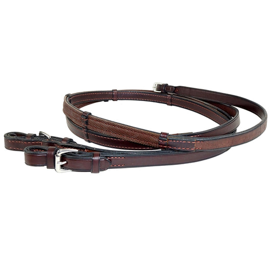 Nunn Finer Rubber Lined Reins with Grips