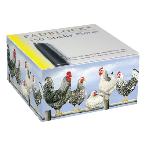 Sticky Notes - Black & White Chickens