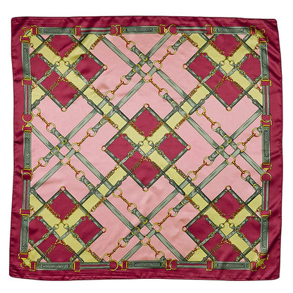 Silky Scarf - Snaffle Bit Plaid 36" x 36"