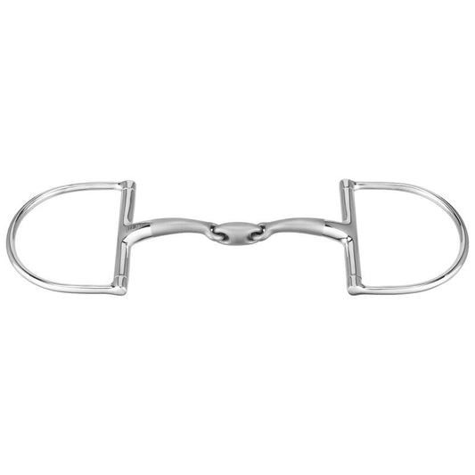 Satinox Double Jointed D-Ring Snaffle - 14 mm