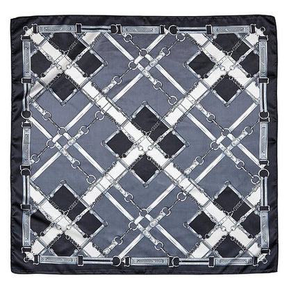 Silky Scarf - Snaffle Bit Plaid 36" x 36"