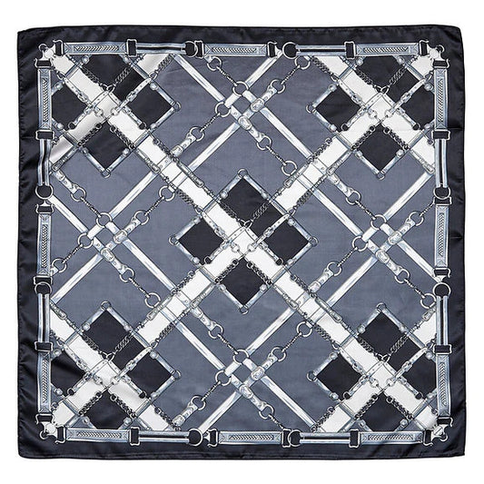 Silky Scarf - Snaffle Bit Plaid 36" x 36"