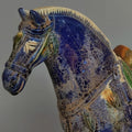 Tang Sancai Blue Glazed Porcelain War Horse - Sagebrush Tack