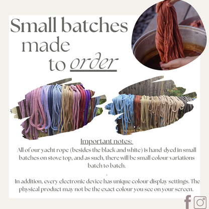 SB 3/8" Hand-Dyed Yacht Rope Driving Reins