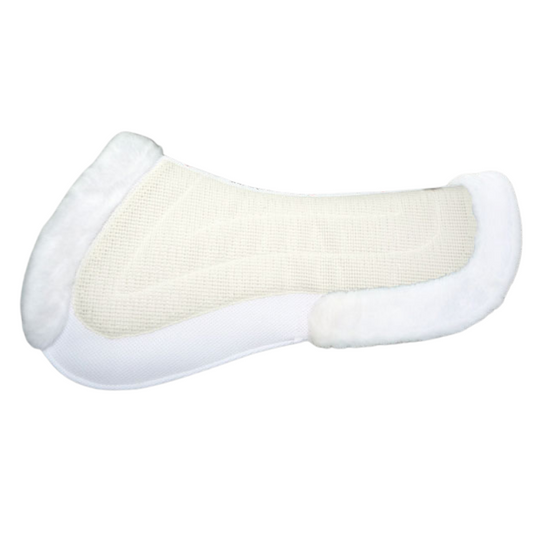 EquineLux BufferLUX™ jumper half pad with front/back fleece trim and pockets (non-slip underside)