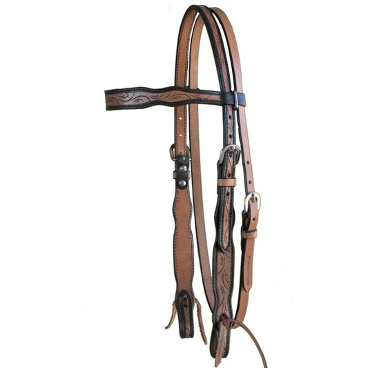 Shenandoah Headstall with Two-Tone Browband - Sagebrush Tack