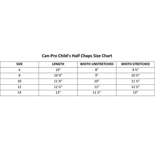 Can-Pro Child's Suede Half Chaps
