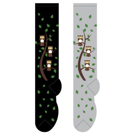 Foozys Knee High Socks - Owl Family Tree