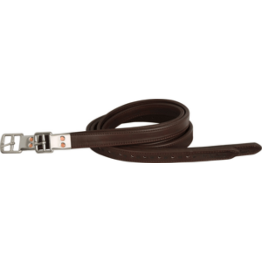 M. Toulouse MTL Double Leather Stirrup Leathers 3/4" Chocolate
