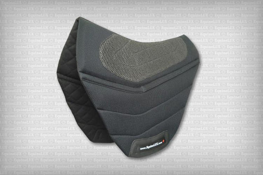 EquineLux Bareback SHOCK-REDUCING™ endurance saddle pad with cotton lining and pockets for shims