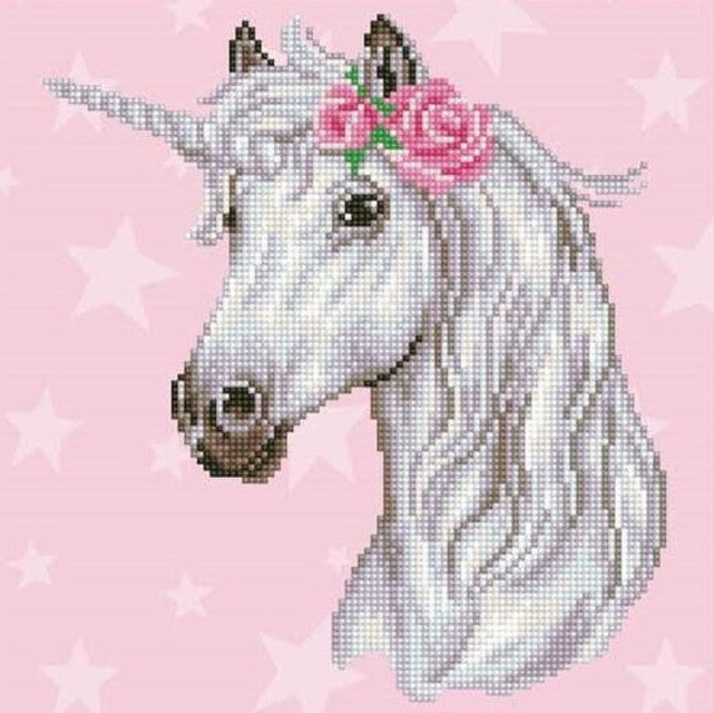 Flower Unicorn Diamond Art Kit 12" x 12"