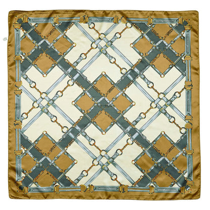 Silky Scarf - Snaffle Bit Plaid 36" x 36"