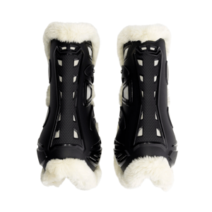 Mrs. Ros Air Flex Tendon Boots with Faux Fur - Black