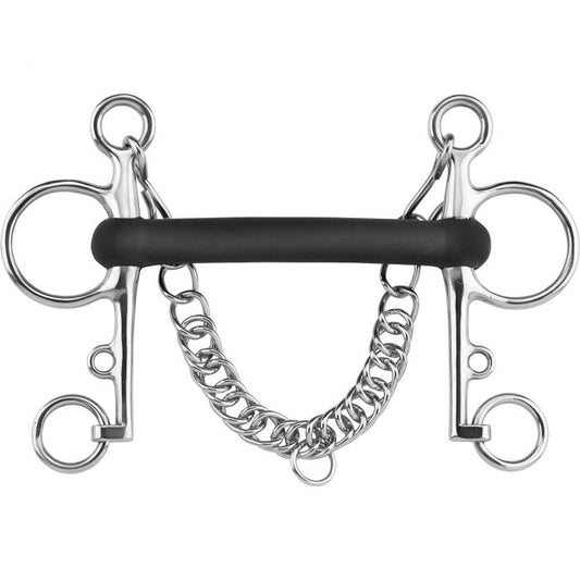 Sprenger Vulcanite Rubber Mullen Mouth Pelham - 18 mm