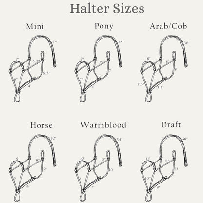 SB Hand-dyed custom soft rope halter
