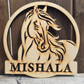 SB Birch wood custom horse stall sign