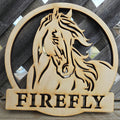SB Birch wood custom horse stall sign