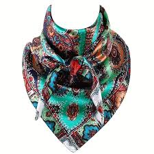 Turquoise Bazaar – Large Western Wild Rag (35" x 35")