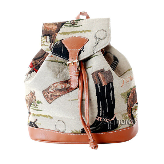 Signare Drawstring Backpack - Horses