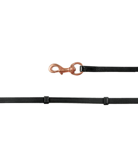Waldhausen Icelandic Reins - Black/Rose Gold