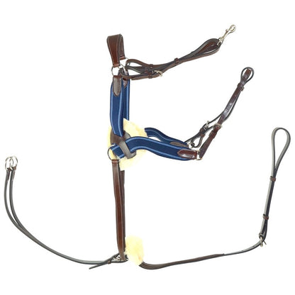 Nunn Finer 5-Way Breastplate with Blue Elastic
