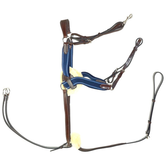 Nunn Finer 5-Way Breastplate with Blue Elastic