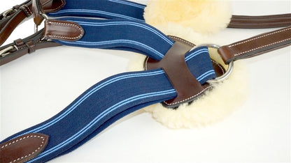 Nunn Finer 5-Way Breastplate with Blue Elastic