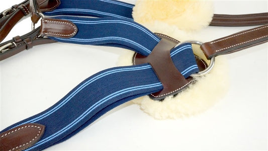Nunn Finer 5-Way Breastplate with Blue Elastic